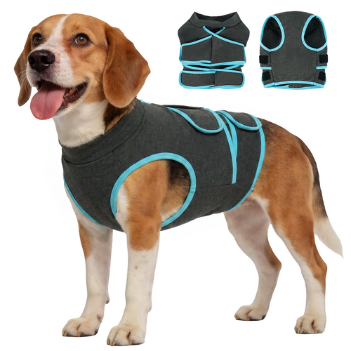 IDOMIK Dog Anxiety Vest, Adjustable Dog Calming Shirt for Fireworks, Travel & Separation Stress
