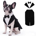 IDOMIK Dog Tuxedo Pet Wedding Party Suit and Bandana Set, Formal Clothes with Bow Tie