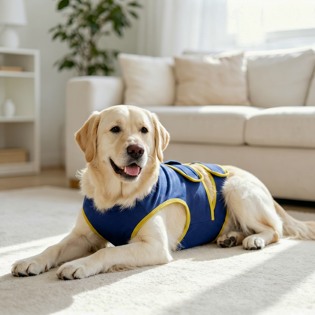 IDOMIK Dog Anxiety Vest, Adjustable Dog Calming Shirt for Fireworks, Travel & Separation Stress
