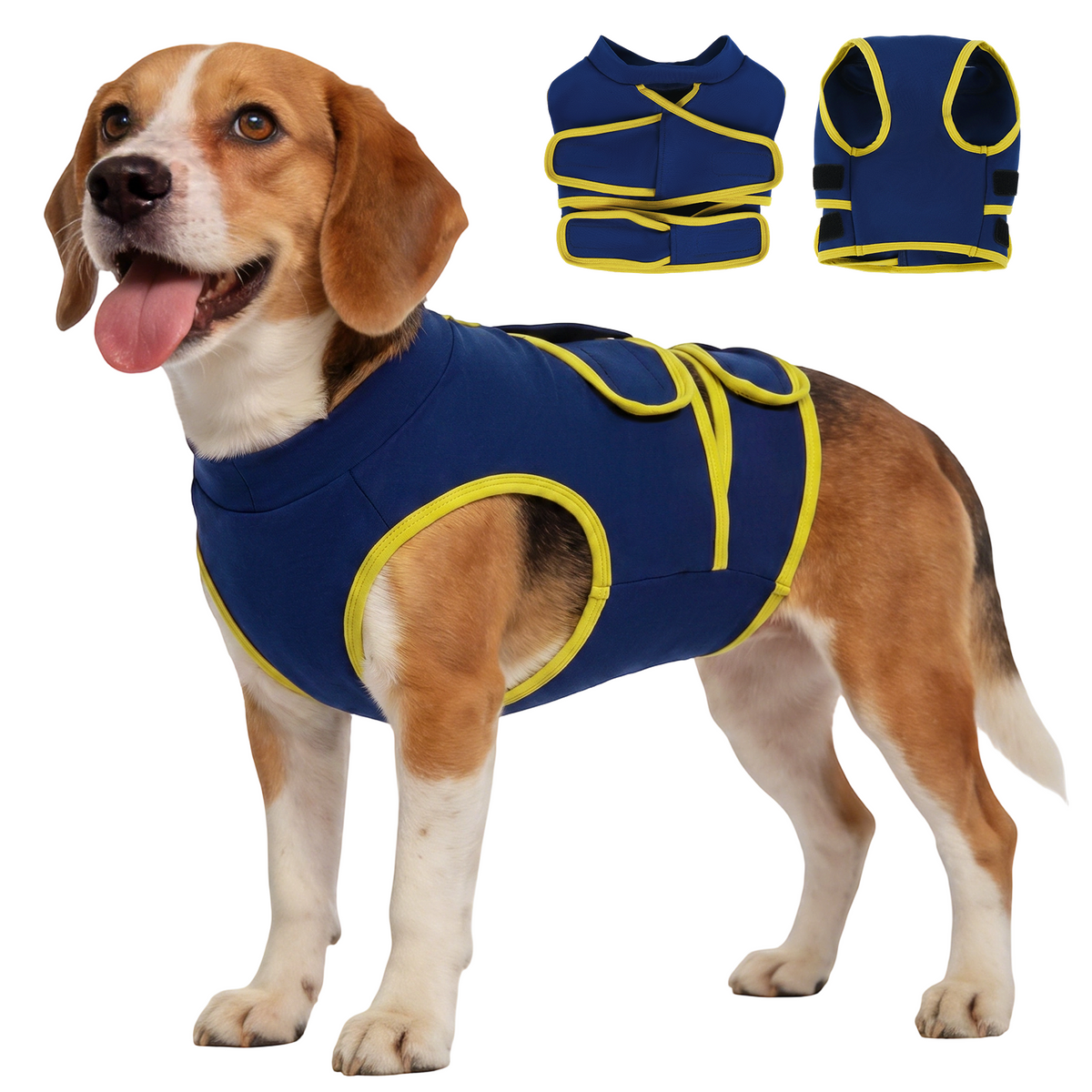 IDOMIK Dog Anxiety Vest, Adjustable Dog Calming Shirt for Fireworks, Travel & Separation Stress