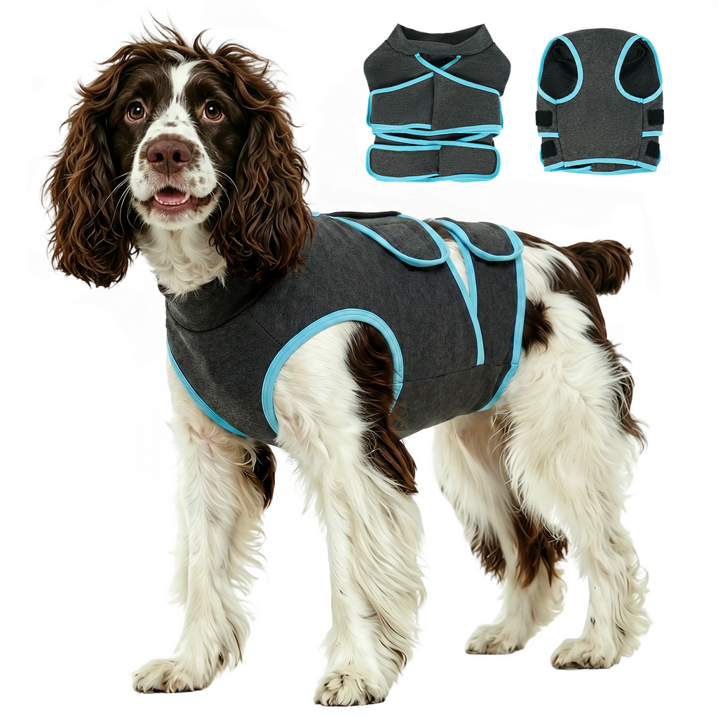 IDOMIK Dog Anxiety Vest, Adjustable Dog Calming Shirt for Fireworks, Travel & Separation Stress