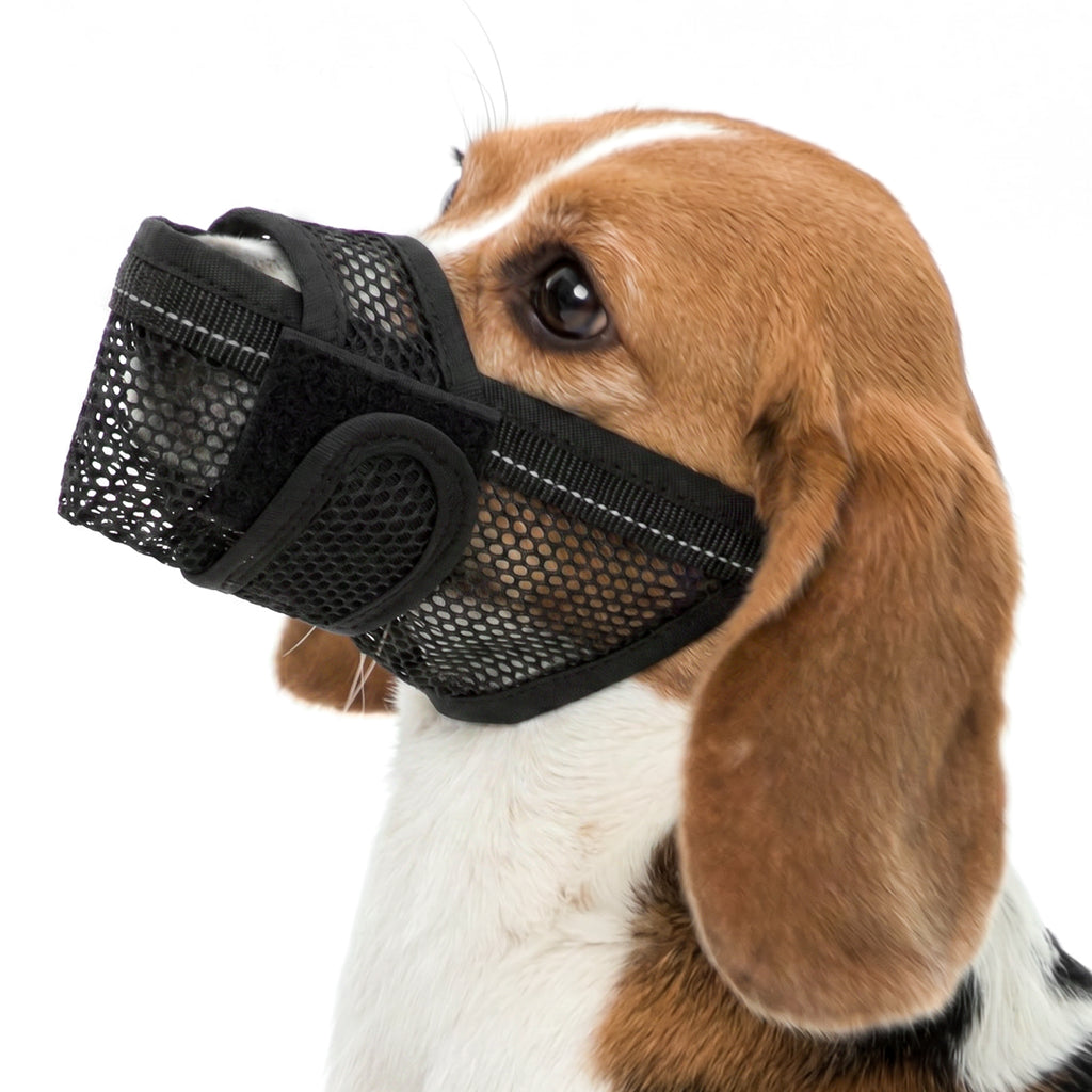 IDOMIK Dog Muzzle, Soft and Breathable Pet Muzzle Anti Biting Barking Chewing, Adjustable Loop