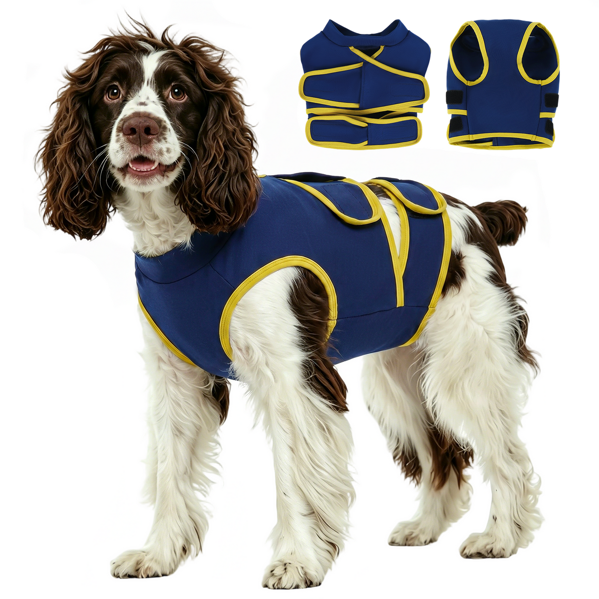 IDOMIK Dog Anxiety Vest, Adjustable Dog Calming Shirt for Fireworks, Travel & Separation Stress