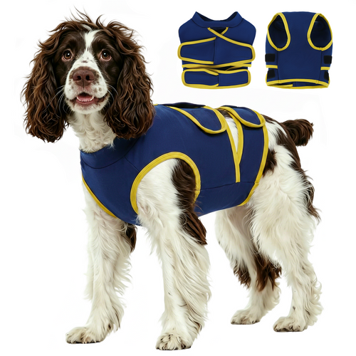 IDOMIK Dog Anxiety Vest, Adjustable Dog Calming Shirt for Fireworks, Travel & Separation Stress