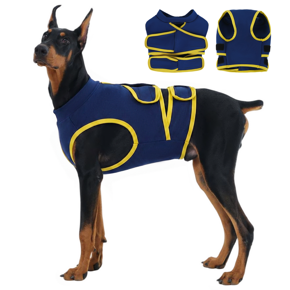 IDOMIK Dog Anxiety Vest, Adjustable Dog Calming Shirt for Fireworks, Travel & Separation Stress