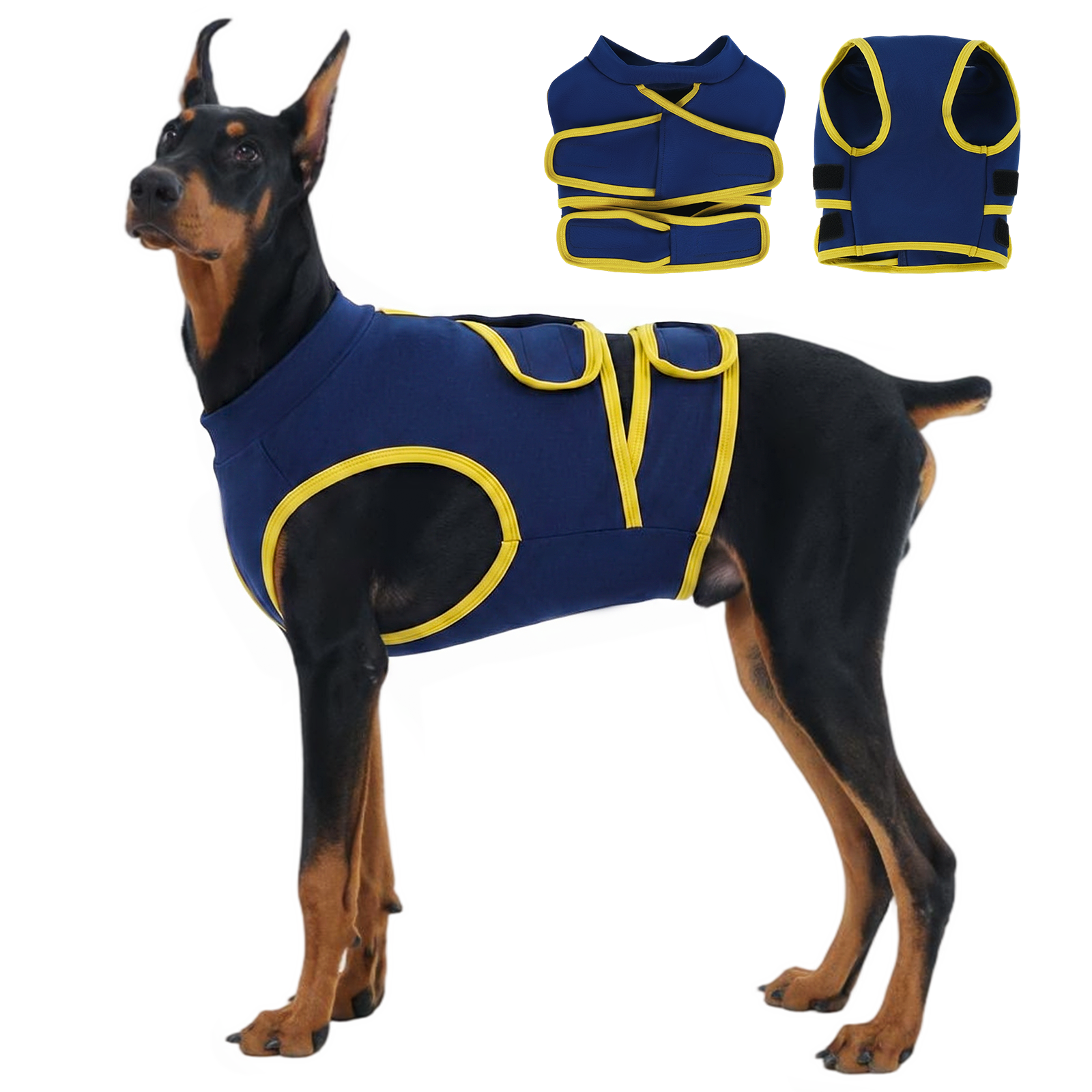 IDOMIK Dog Anxiety Vest, Adjustable Dog Calming Shirt for Fireworks, Travel & Separation Stress