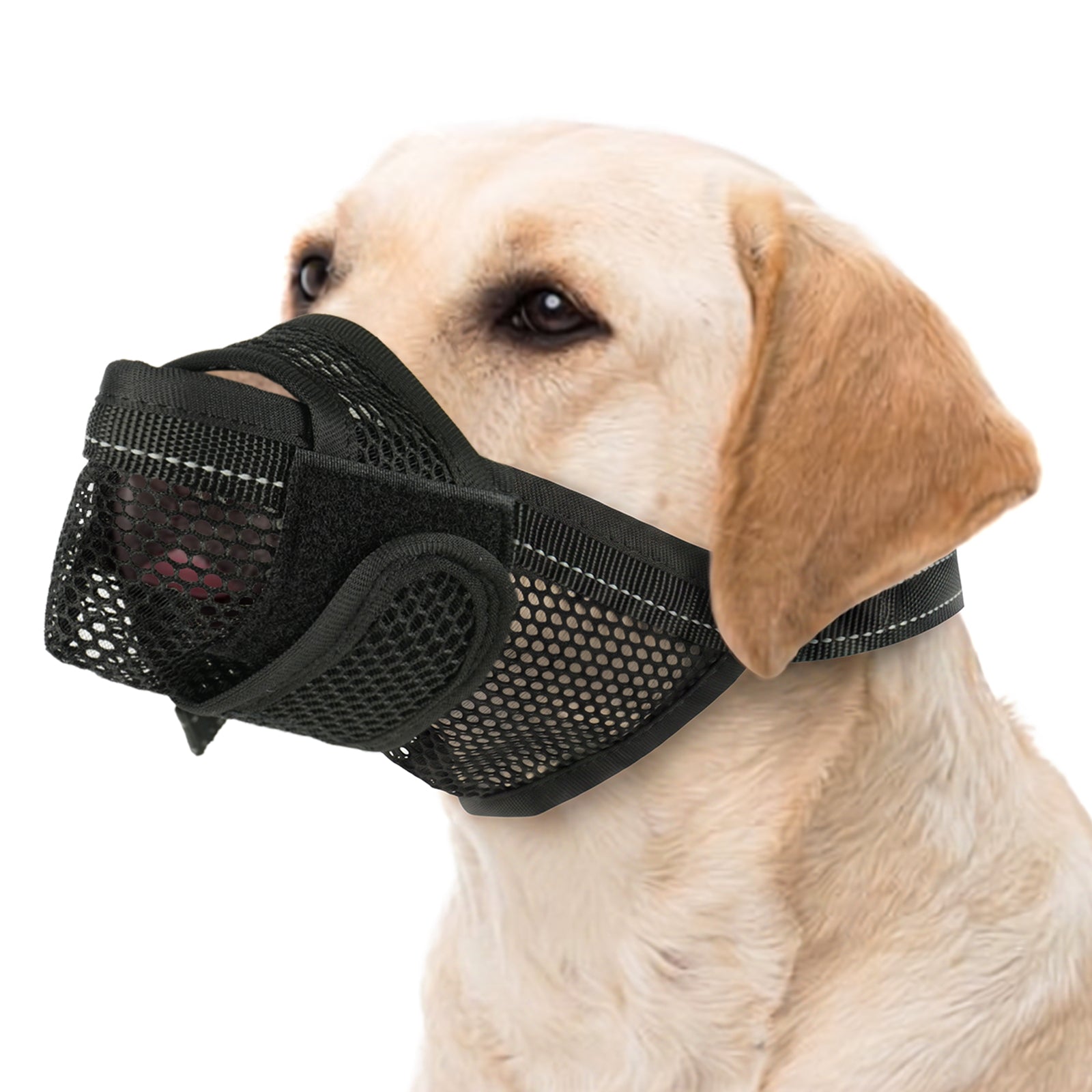IDOMIK Dog Muzzle, Soft and Breathable Pet Muzzle Anti Biting Barking Chewing, Adjustable Loop