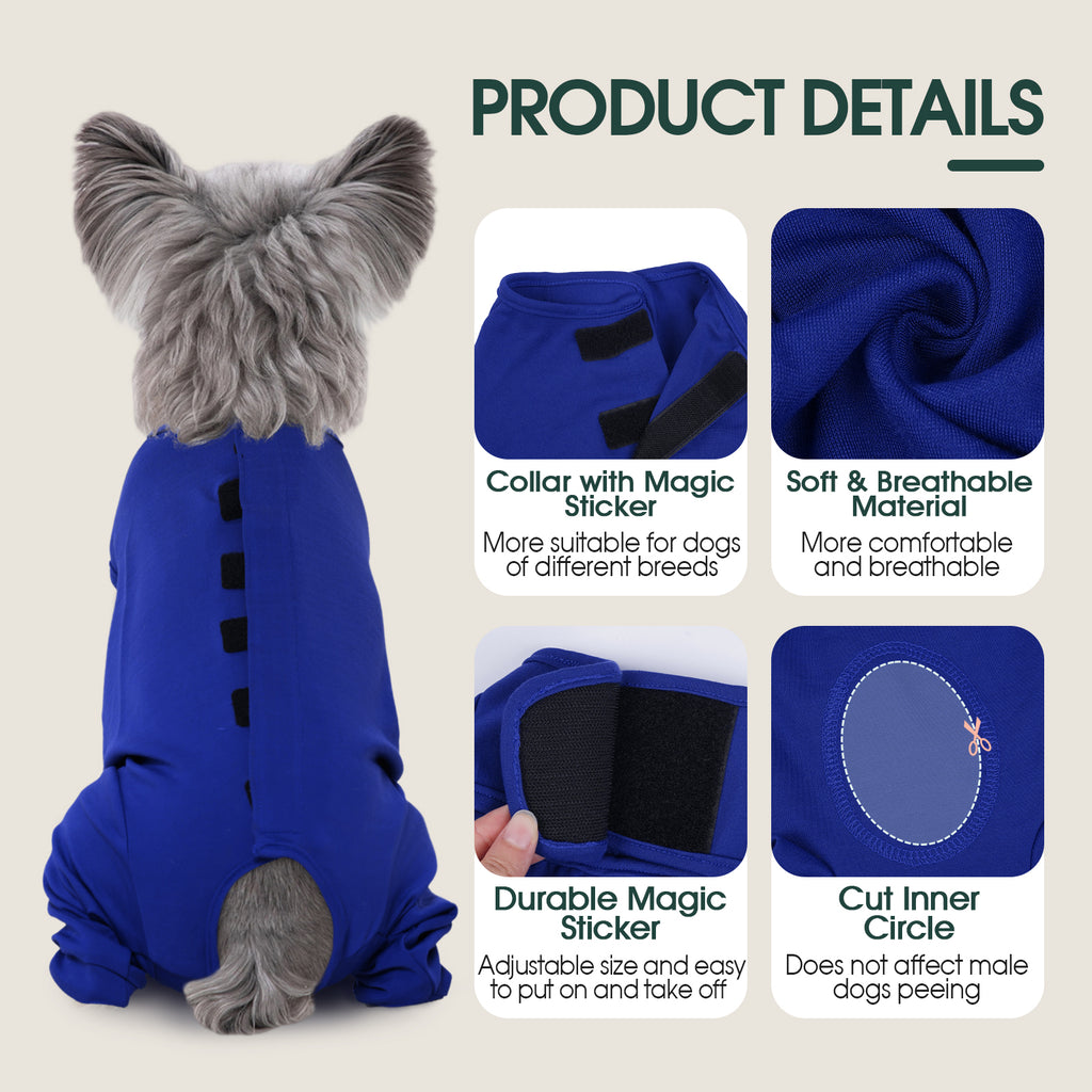IDOMIK Dog Recovery Suit for Back Legs, Comfortable Post-surgery Recovery Shirt for Pets, Anti-Lick Surgical Vest for Spay & Neuter