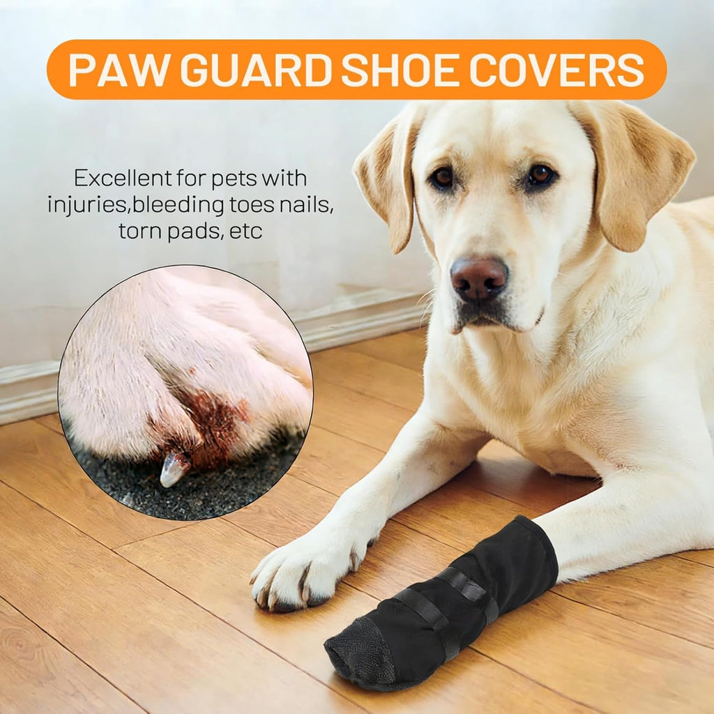 IDOMIK Dog Recovery Boot for Injured Paws, Breathable and Non-Slip Pet Shoes with Self-Adhesive Strap, Booties for Small Dogs