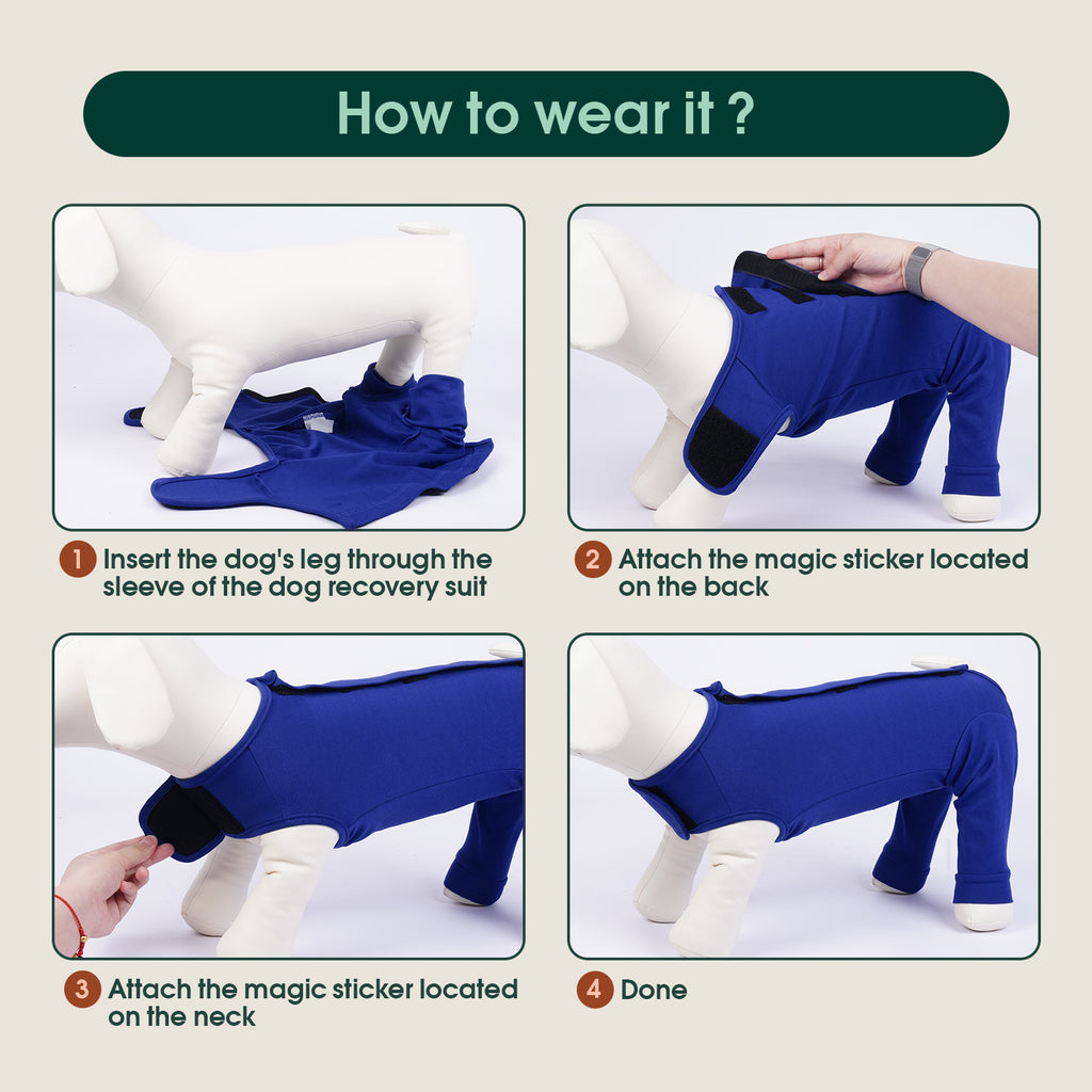 IDOMIK Dog Recovery Suit for Back Legs, Comfortable Post-surgery Recovery Shirt for Pets, Anti-Lick Surgical Vest for Spay & Neuter