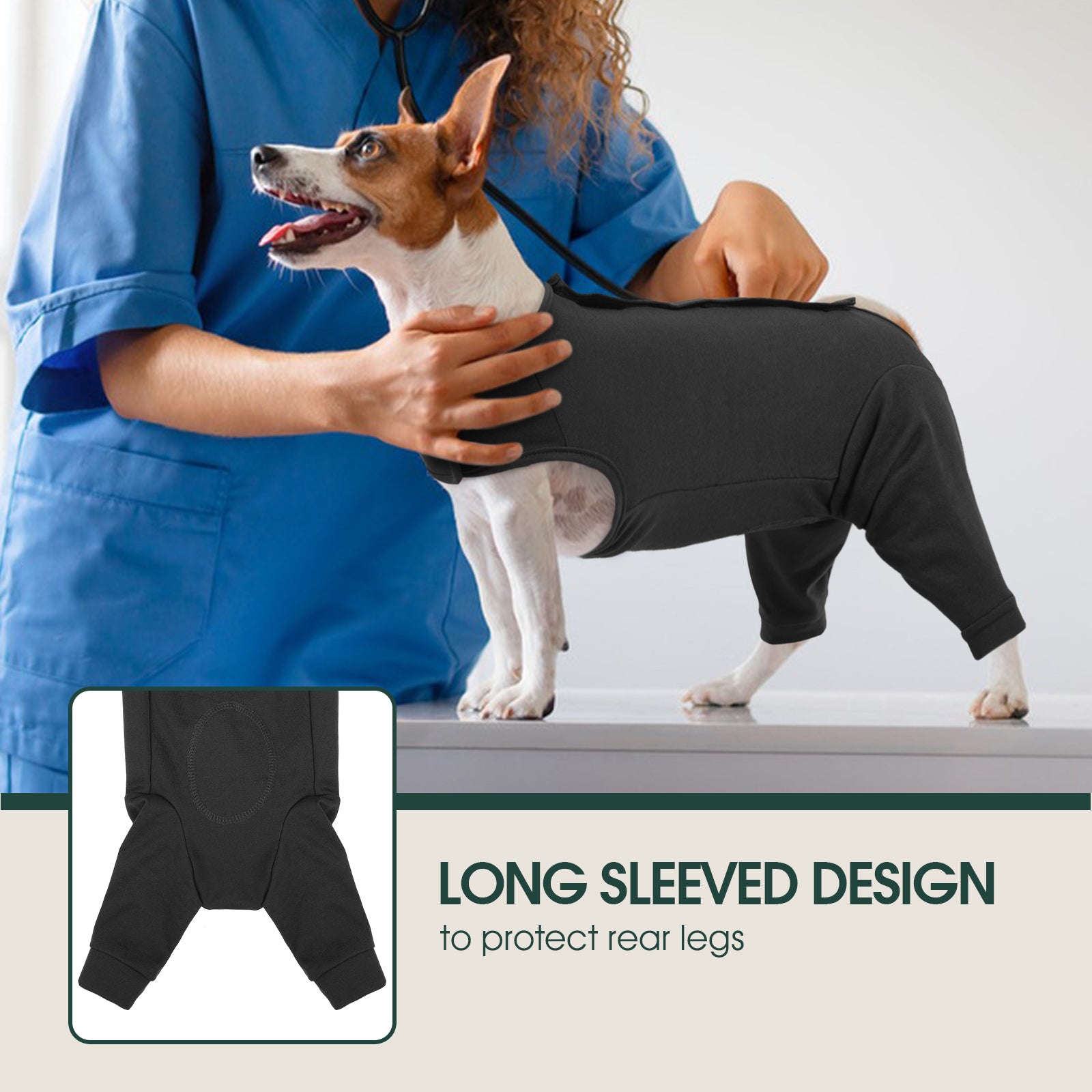 IDOMIK Dog Recovery Suit for Back Legs, Comfortable Post-surgery Recovery Shirt for Pets, Anti-Lick Surgical Vest for Spay & Neuter