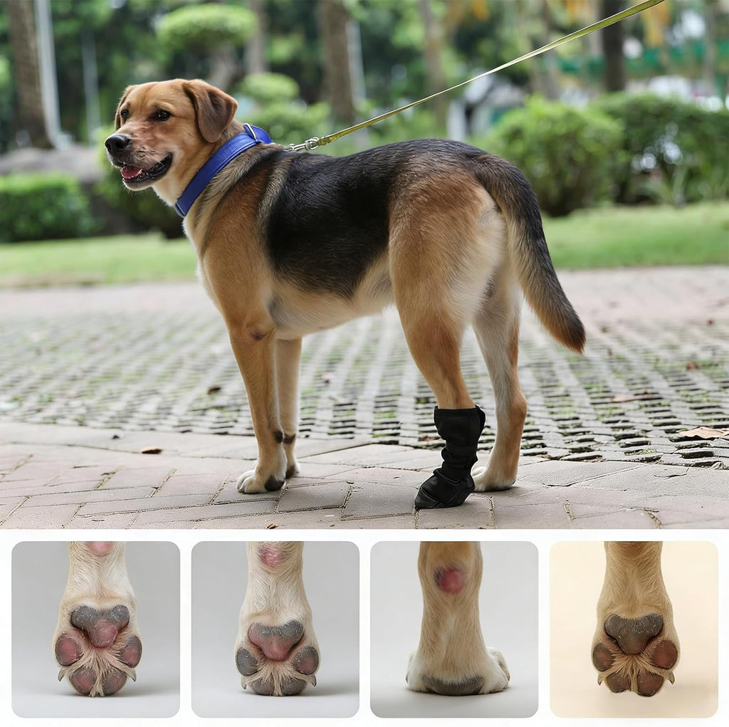 IDOMIK Dog Recovery Boot for Injured Paws, Breathable and Non-Slip Pet Shoes with Self-Adhesive Strap, Booties for Small Dogs