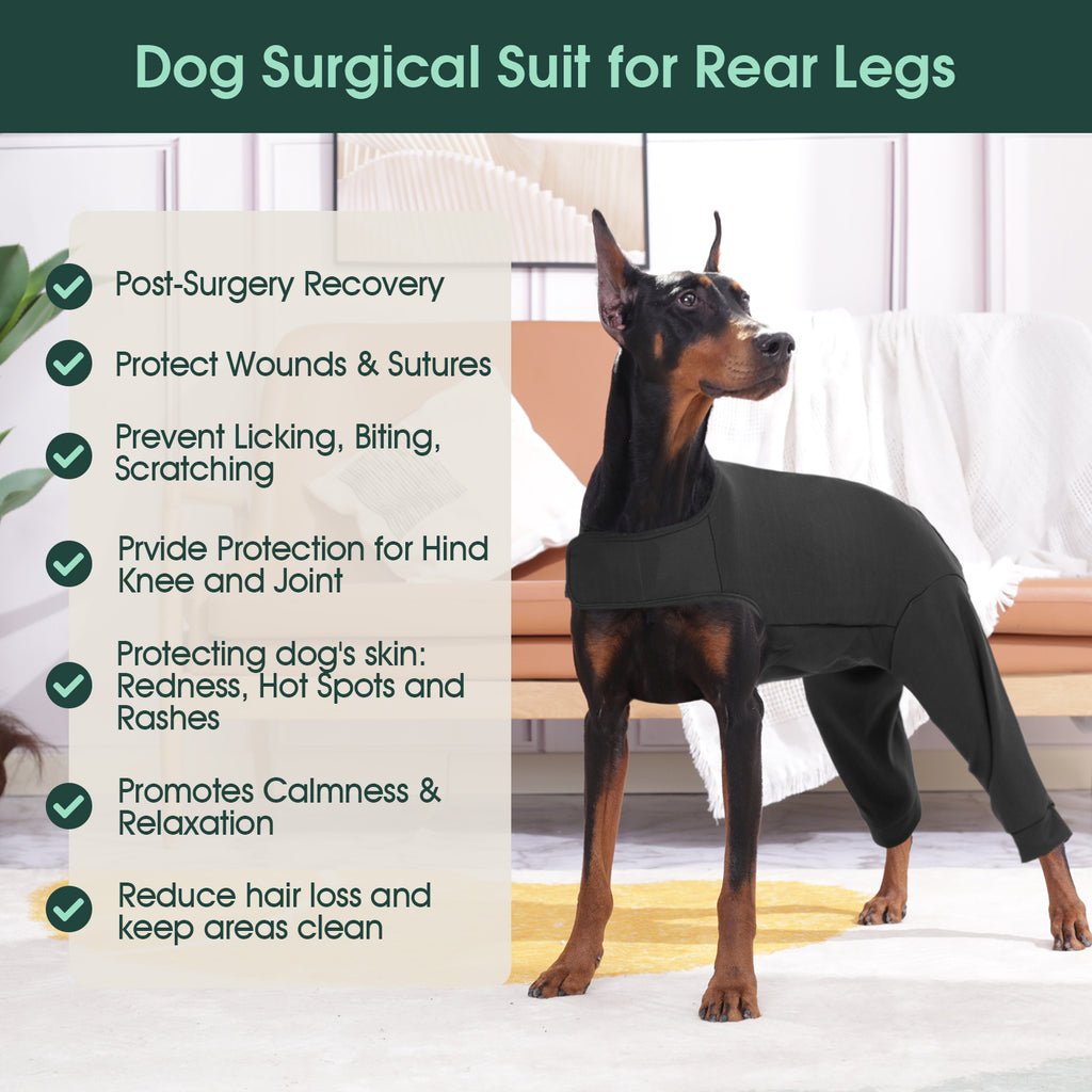 IDOMIK Dog Recovery Suit for Back Legs, Comfortable Post-surgery Recovery Shirt for Pets, Anti-Lick Surgical Vest for Spay & Neuter